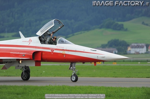 2011-07-01 Zeltweg Airpower 7003 Patrouille Suisse - Northrop F-5 Tiger II
